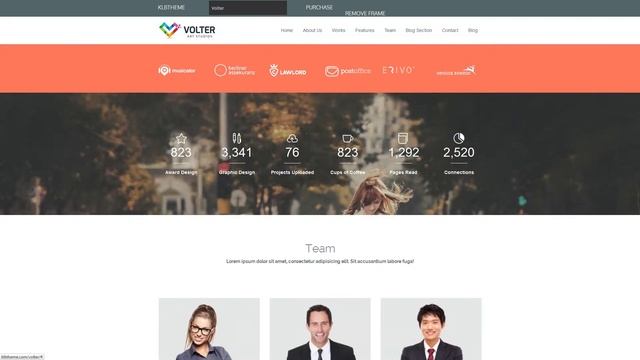 Volter Responsive One Page WordPress Theme смотреть онлайн