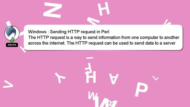 Windows : Sending HTTP request in Perl смотреть онлайн