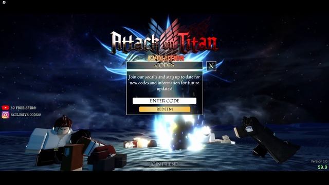 [2 NEW CODES] +50 SPINS & 2X LUCK POTION* ALL WORKING IN ATTACK ON TITAN EVOLUTION MARCH 2023 Roblo смотреть онлайн