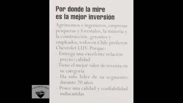 Catálogo Chevrolet Luv Chile 1999 смотреть онлайн