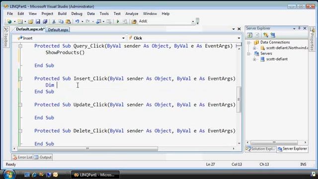 WinVideo stanfield linq to sql part1 vb смотреть онлайн