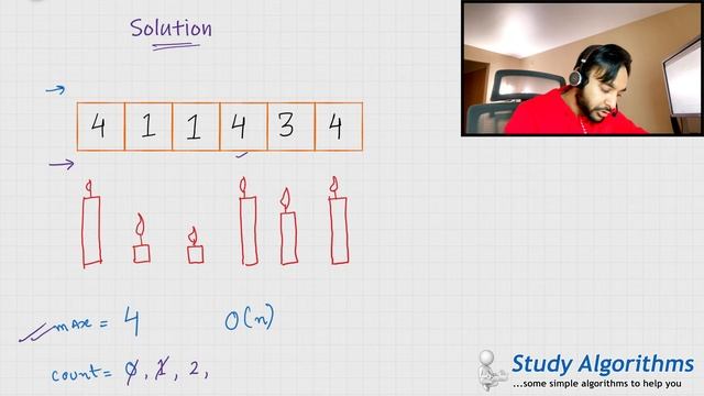 HackerRank - Birthday Cake Candles | Full Solution with Examples and Visuals | Study Algorithms смотреть онлайн