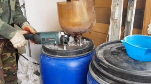 Самодельная зернодробилка из болгарки. Канал Папа, мама, мы из простой семьи