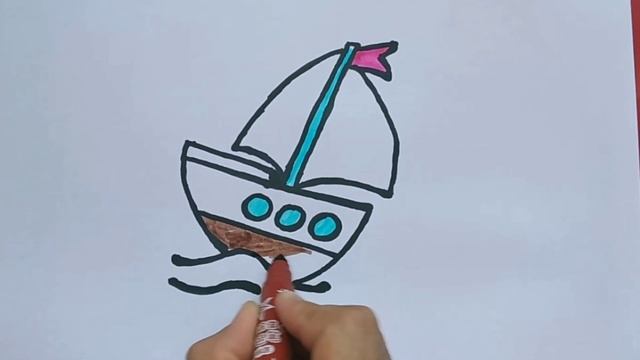 How to draw a ship - drawing for children - Как нарисовать корабль смотреть онлайн