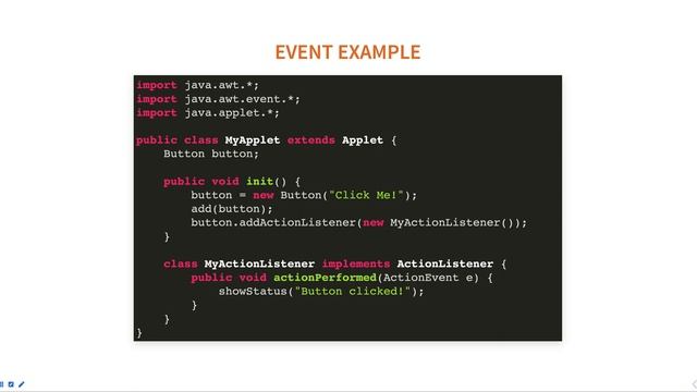 Events Example in java смотреть онлайн