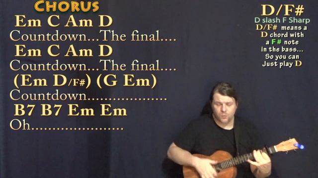 Final Countdown (Europe) Bariuke Cover Lesson with Chords/Lyrics - Capo 2nd Fret смотреть онлайн