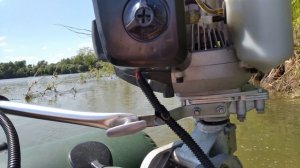 гибрид лодочный мотор Салют + триммер 43сс продолжение )))