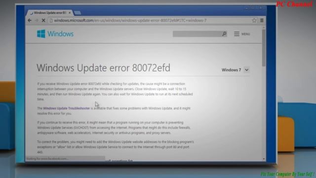 Fix Windows 7 Update error 80072efd смотреть онлайн