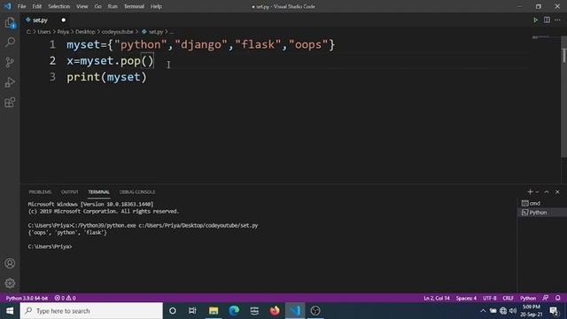 Set method in python||@Coding With Sarika|| смотреть онлайн