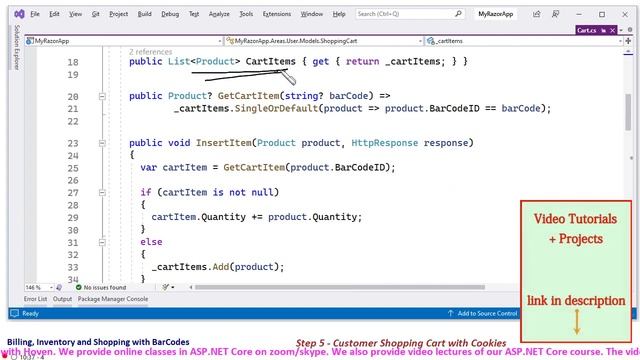 Step 5 - Customer Shopping Cart with Cookies | Billing, Inventory and Shopping with BarCodes with A смотреть онлайн