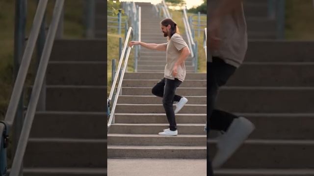 You have to try this crazy stair shuffle! смотреть онлайн