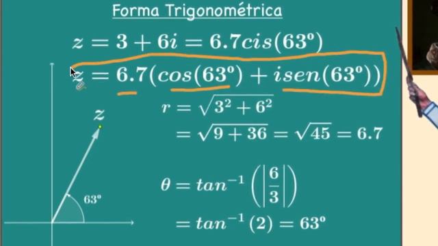MF 029: Forma trigonométrica de un número complejo. Trigonometric form of a complex number. смотреть онлайн