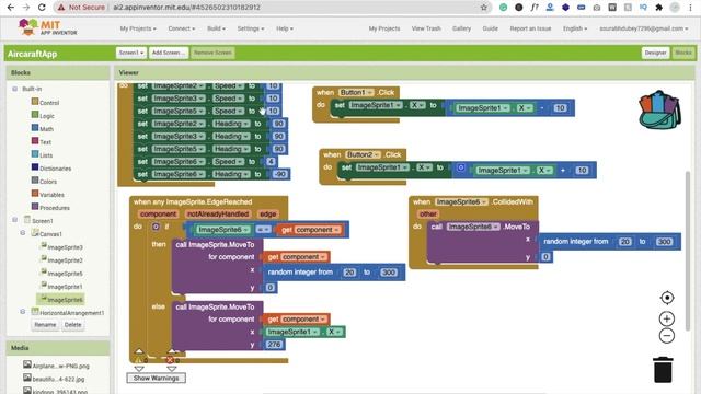 How To Make A Fighter Plane Game In MIT App Inventor 2 [ Create A Android Game ] Part-3