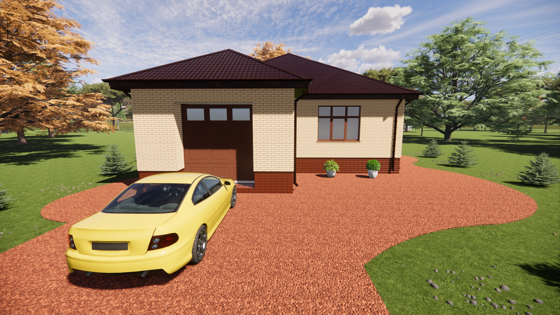 Проект одноэтажного дома S=113,26 м.кв. смотреть онлайн