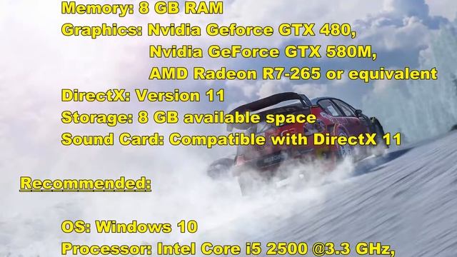 WRC 7 System Requirements смотреть онлайн
