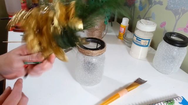 Winter Candle Holder❄ Easy Dollar Tree❄ DIY Sparkling
