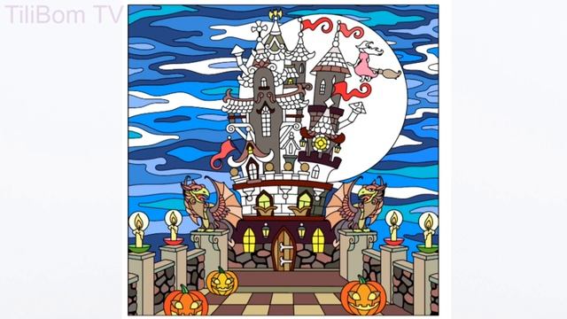 Раскраска-Хэллоуин ( Halloween)(Мандала) смотреть онлайн