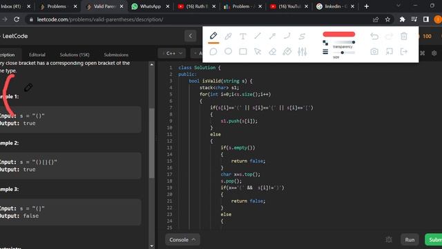Valid Parentheses смотреть онлайн