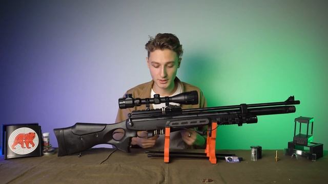 ОБЗОР Пневматическая винтовка Hatsan BT 65 RB ELITE 6.35 мм (прицел 3-12x44, пластик) смотреть онлайн