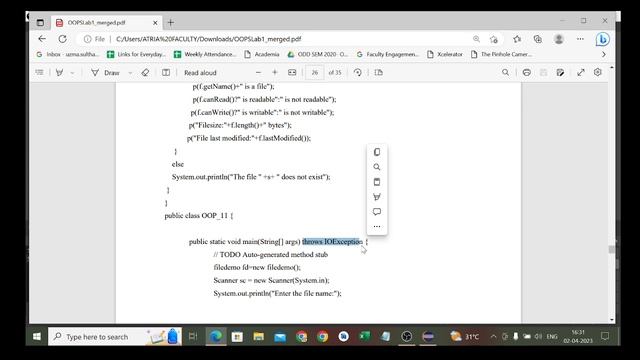 11. Reads a file name from the user, Displays file readable or writable and length of file in bytes смотреть онлайн