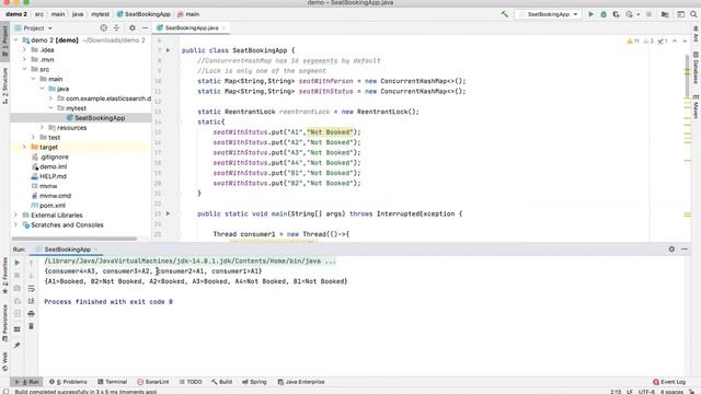 ReentrantLock + ConcurrentHashMap , SeatBook Application, JAVA , Concepts Lock, смотреть онлайн