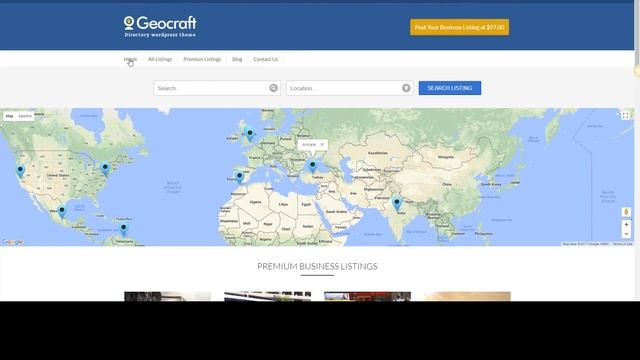 Geocraft Wordpress Business Directory Theme Review V2 смотреть онлайн