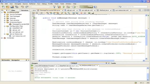 GlassFish and WebLogic JMS interoperability смотреть онлайн