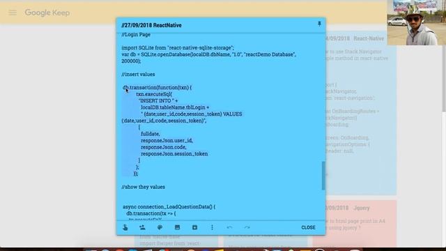 How to create sqlliteDB in insert and show they data in react-native? смотреть онлайн