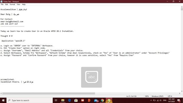 How to Create User | Oracle APEX 20.1 8K смотреть онлайн