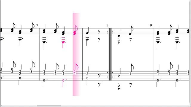 初級13イ長調の練習曲2 Ferdinando Carulli(Musical Score & Tablature)