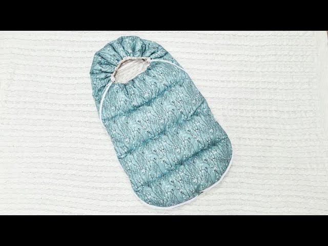 Как сшить зимний конверт с прорезями + выкройка. Insulated Winter Sleeping Bag - Baby Envelope смотреть онлайн