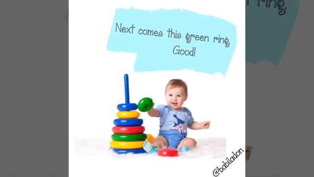 Playing with a pyramid (stacking rings) in English / Игра с пирамидкой на английском смотреть онлайн