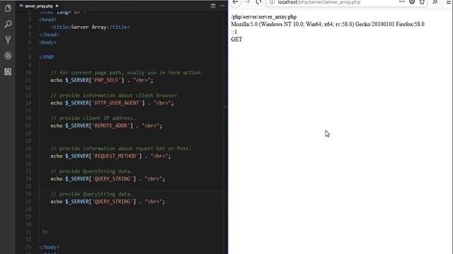 39 How to use Server Global Array in PHP - PHP & MySQL Tutorial in Urdu (Basic to Advance) смотреть онлайн