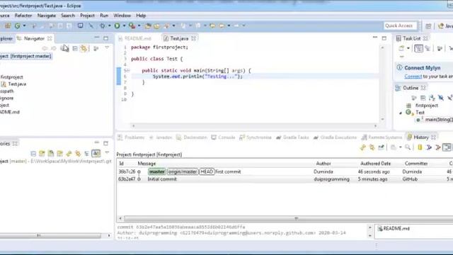 Push Eclipse project to remote GitHub repository смотреть онлайн