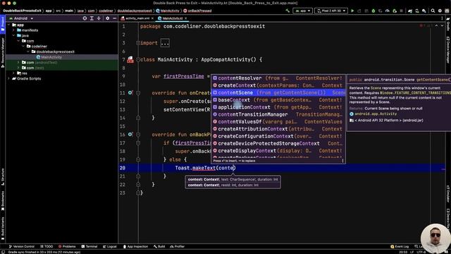 Double Back Press to Close App | Android Studio Tutorial смотреть онлайн