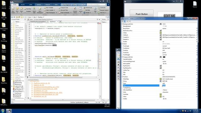 Matlab GUI Callback Functions