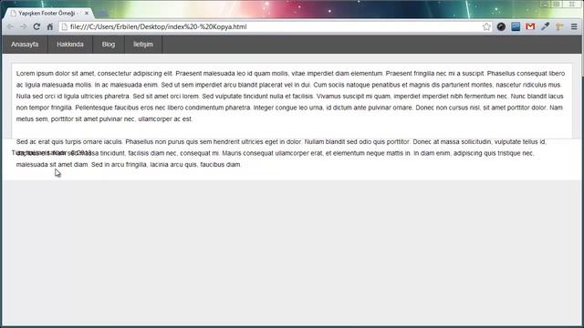 Yapışkan (Sticky) Footer Örneği смотреть онлайн