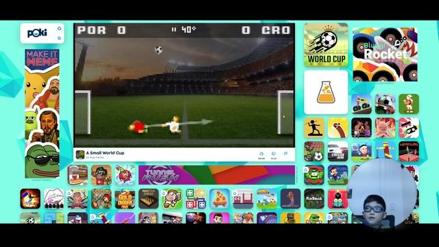 Aadit plays 'A Small World Cup' on Poki.com смотреть онлайн