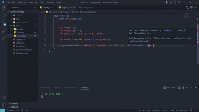 ?Quick implementation of physics in Three.js using rapier.js. смотреть онлайн