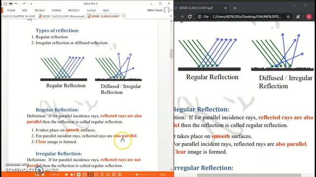 diffuse reflection ||specular reflection || regular and irregular reflection of light смотреть онлайн