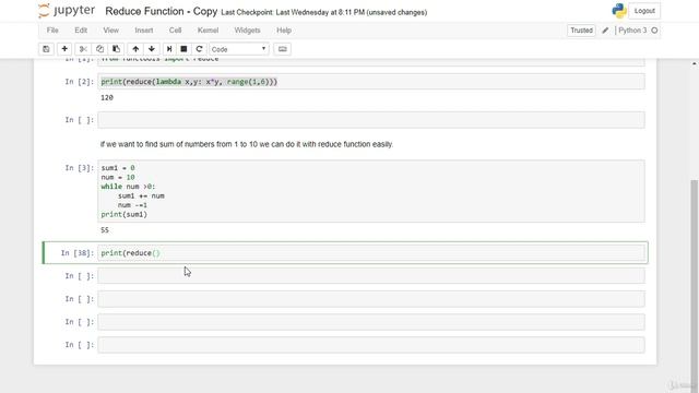 lesson32. Reduce Function смотреть онлайн