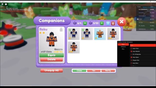Roblox Anime Clicker Simulator Script (AutoClick, AutoOpen Eggs, AutoBoss) смотреть онлайн