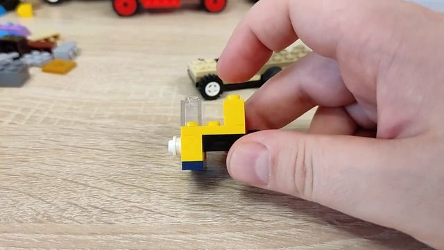Сборка грузовика КамАЗ 5320 бортовой с тентом из Lego смотреть онлайн