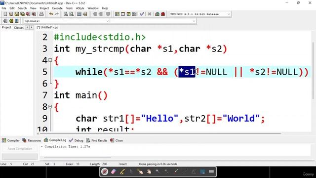 String Comparison Using Pointers in C: Efficient and Accurate String Analysis смотреть онлайн