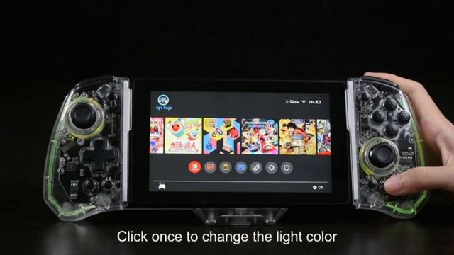 One-Piece Switch Pro Controllers Replacement for Joycon, with 8 RGB Colors, TURBO, Back Button смотреть онлайн