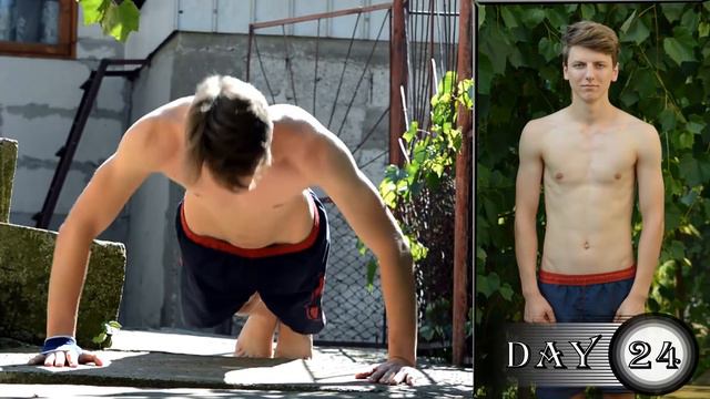 300 half push-ups a day for 30 days Challenge | My body results смотреть онлайн