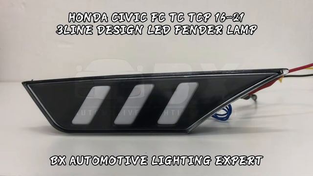 Honda Civic X / Fc / Tc / Tcp 16-21 🚗 | LED Fender Lamp with 3Line Design смотреть онлайн