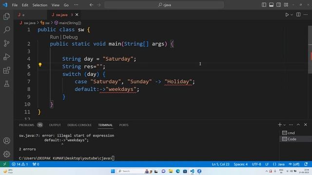 Core Java part27 Switch Statement in java in hindi смотреть онлайн