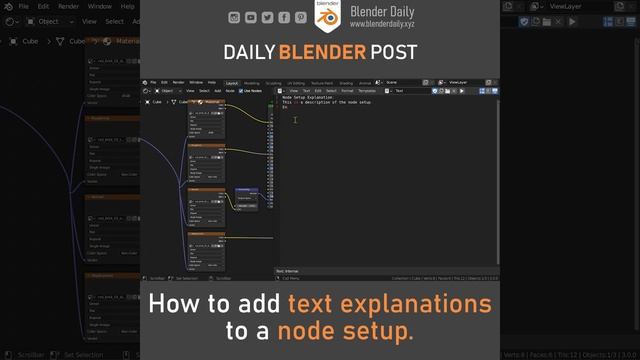 How to add text explanations to a node setup in Blender смотреть онлайн