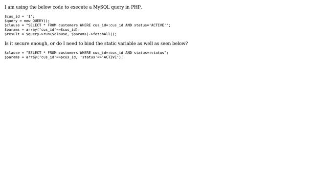 Code Review: Bind variables in PHP-MySQL смотреть онлайн